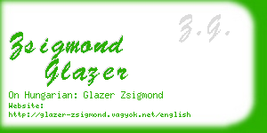 zsigmond glazer business card